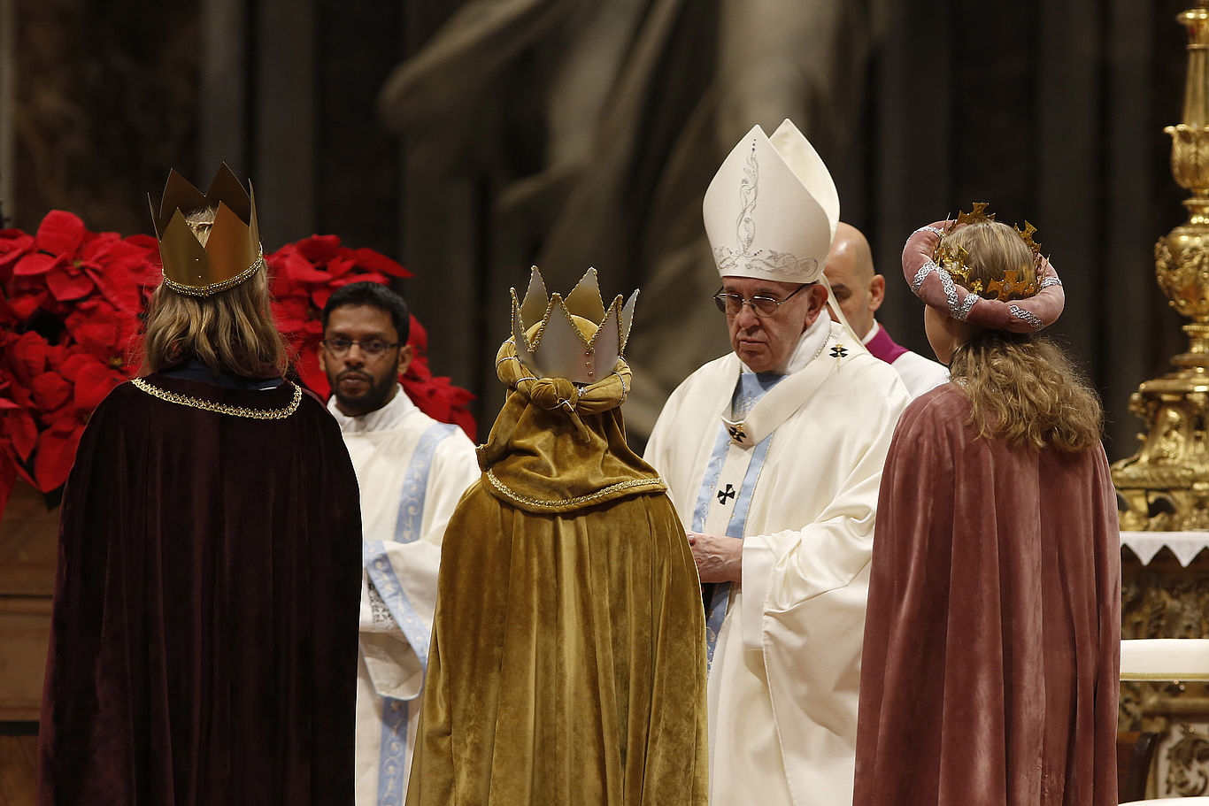 Sternsinger/innen aus ganz Europa feierten mit Papst Franziskus den Neujahrsgottesdienst. Foto: Siciliani