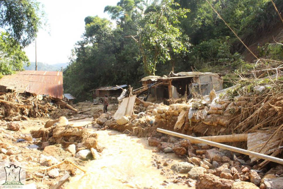 Zerstörungen nach einem Taifun auf den Philippinen