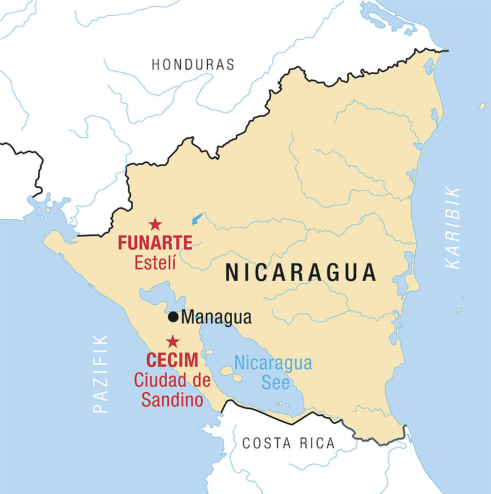 Karte von Nicaragua
