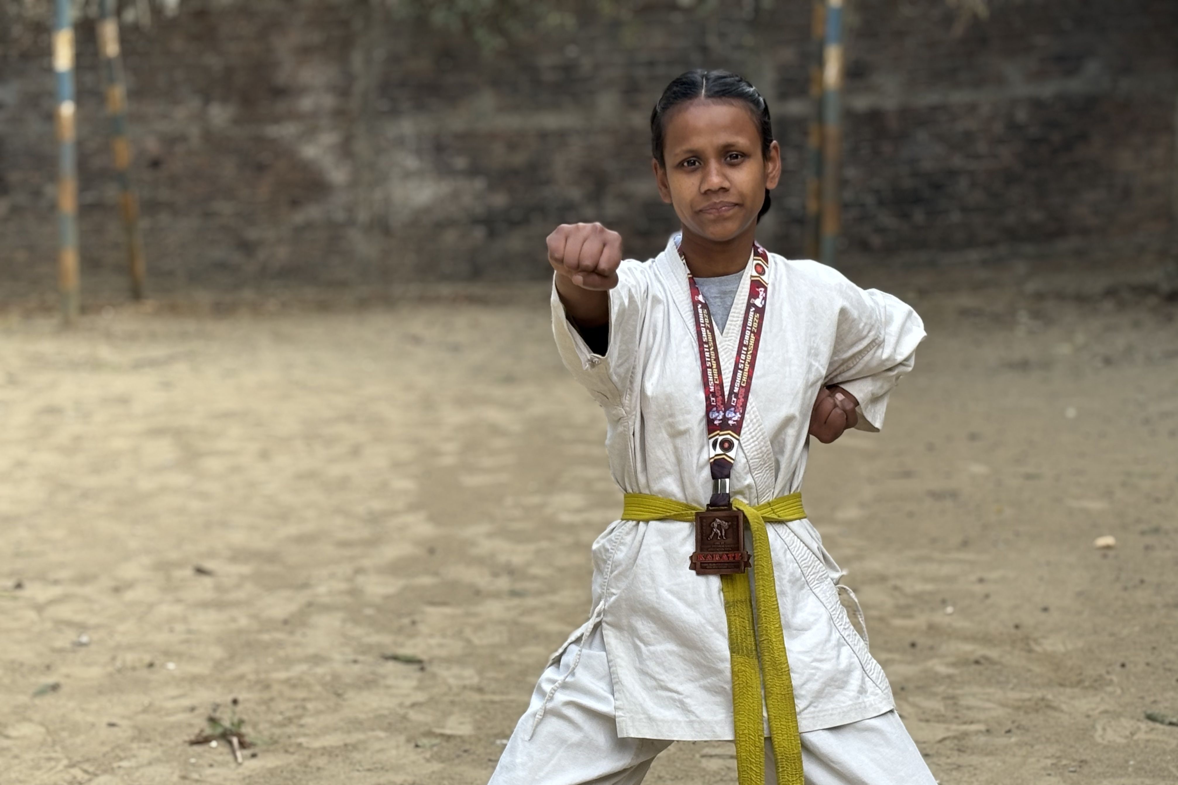 Kinda aus Indien trainiert Judo